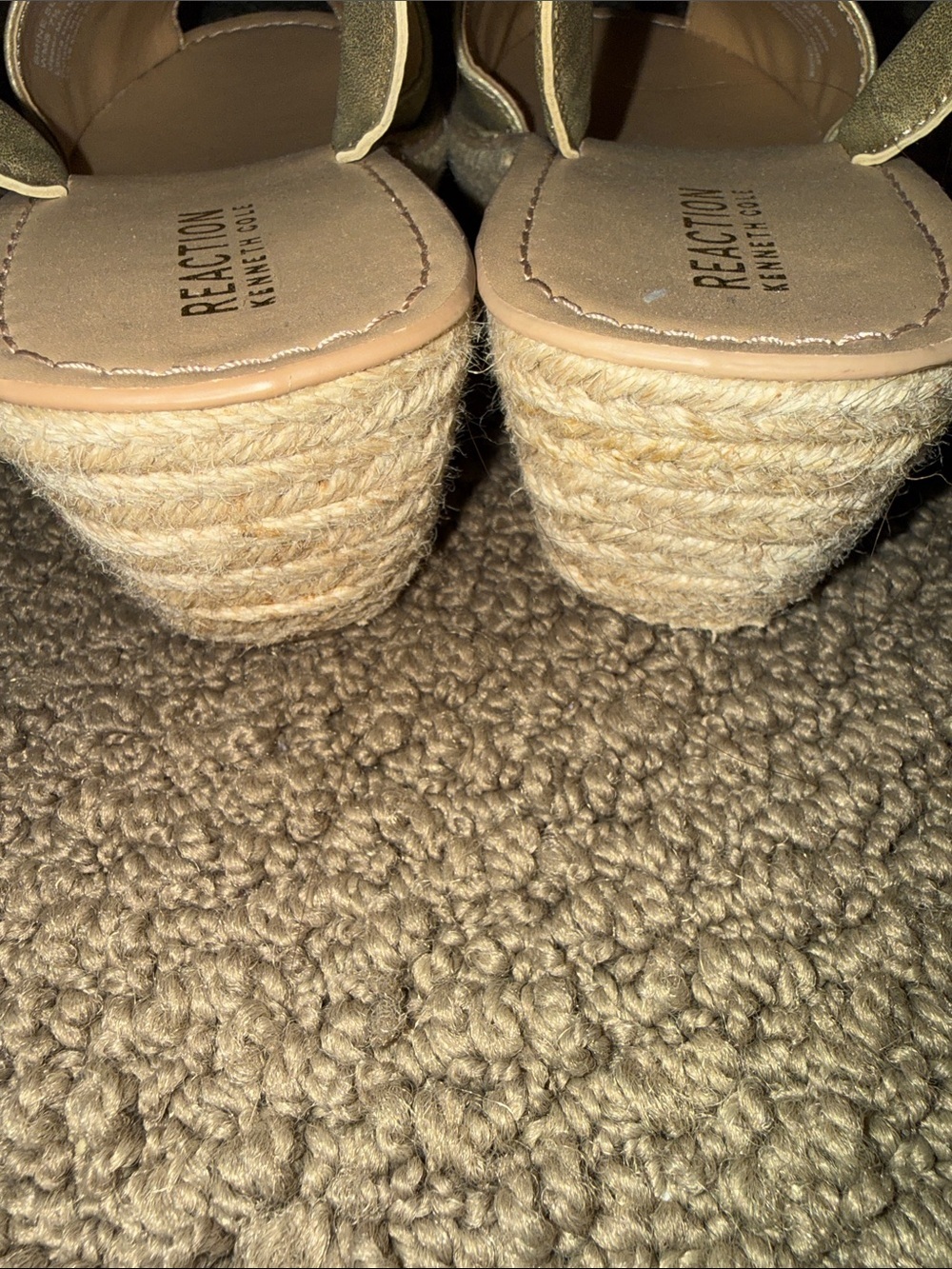 Kenneth Cole reaction gold shimmer slingback espadrilles SIZE 7.5 NWOT - Picture 4 of 6